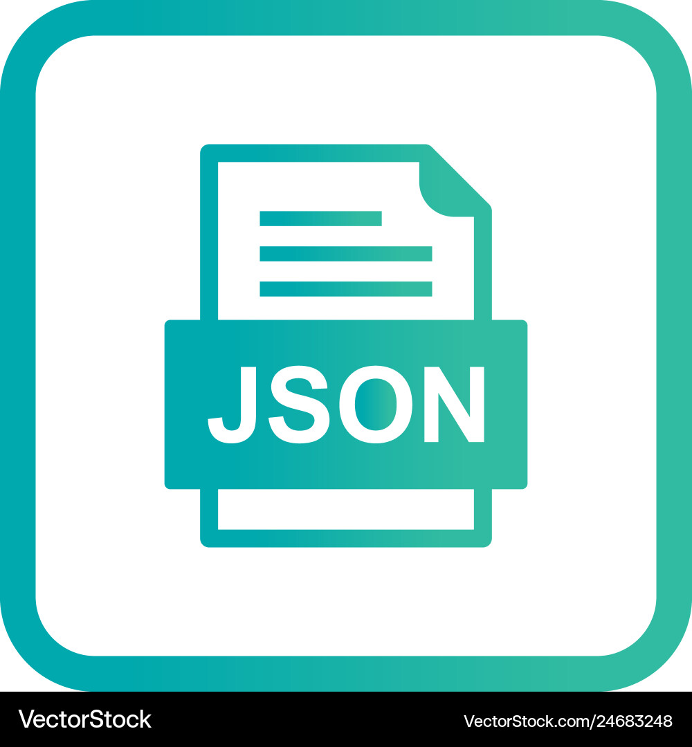Json file document icon Vector Image