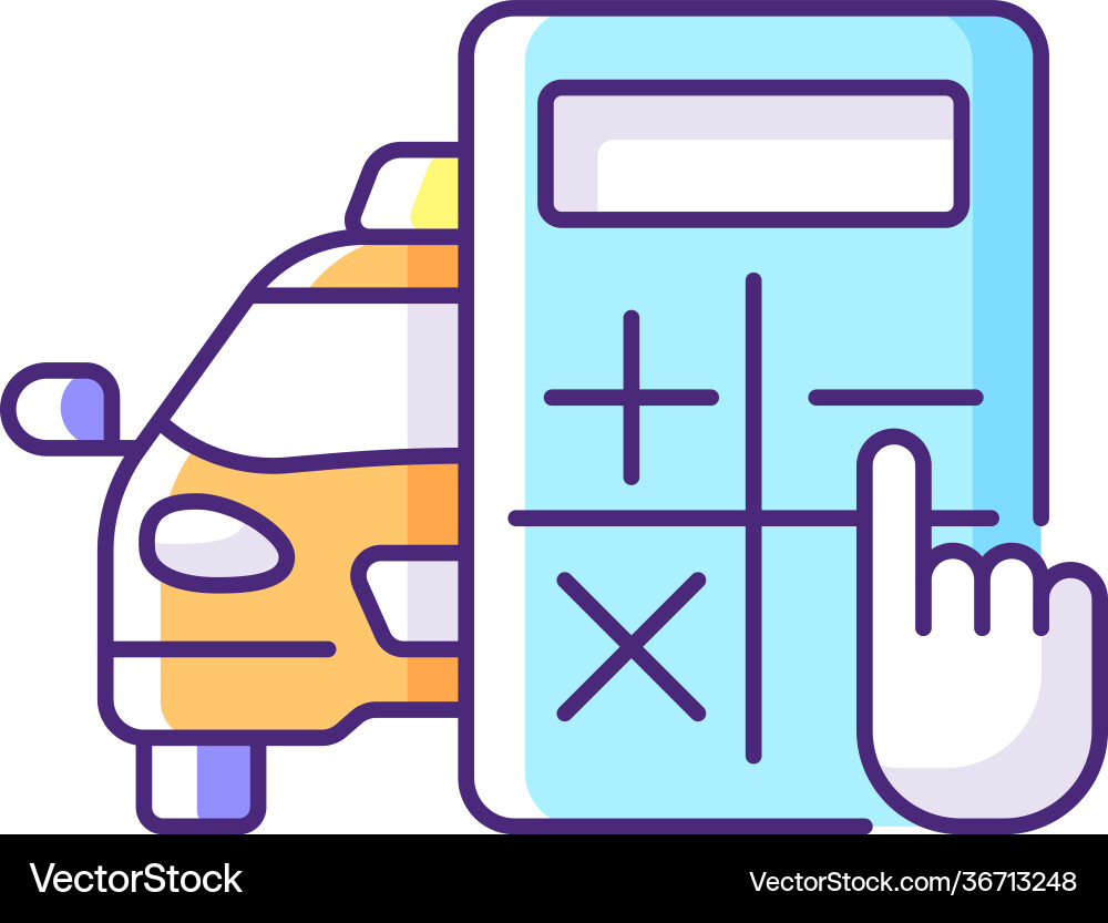 Rate estimator rgb color icon Rate estimator rgb color icon vector image