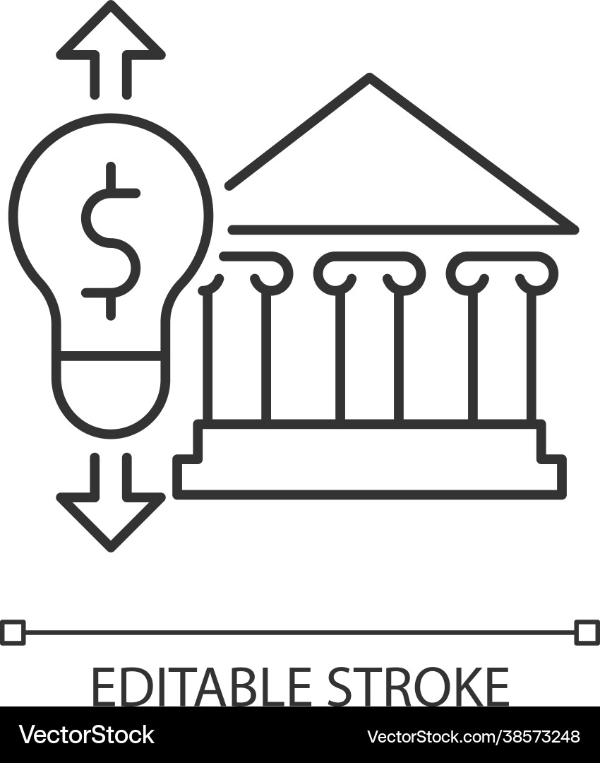 Regierung Energie Preisregulierung lineares Symbol Regierung Energie Preisregulierung lineares Symbol vektorbild