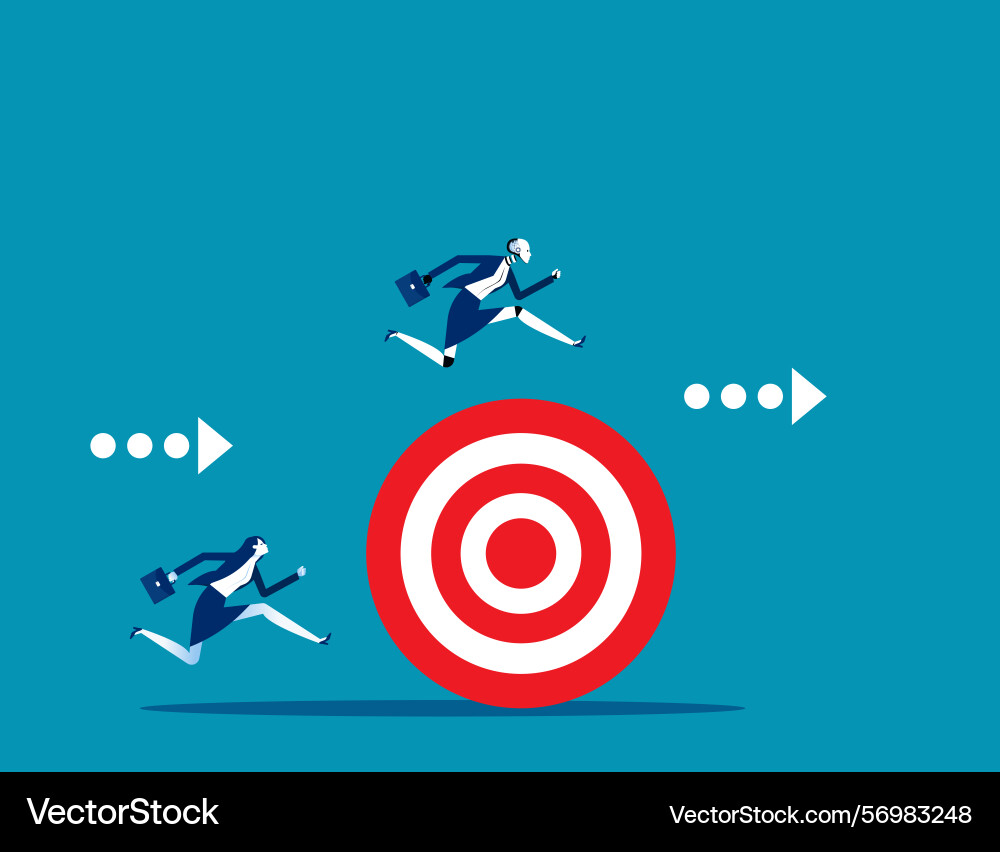 Robot move forward with goals business artificial Robot move forward with goals business artificial vector image
