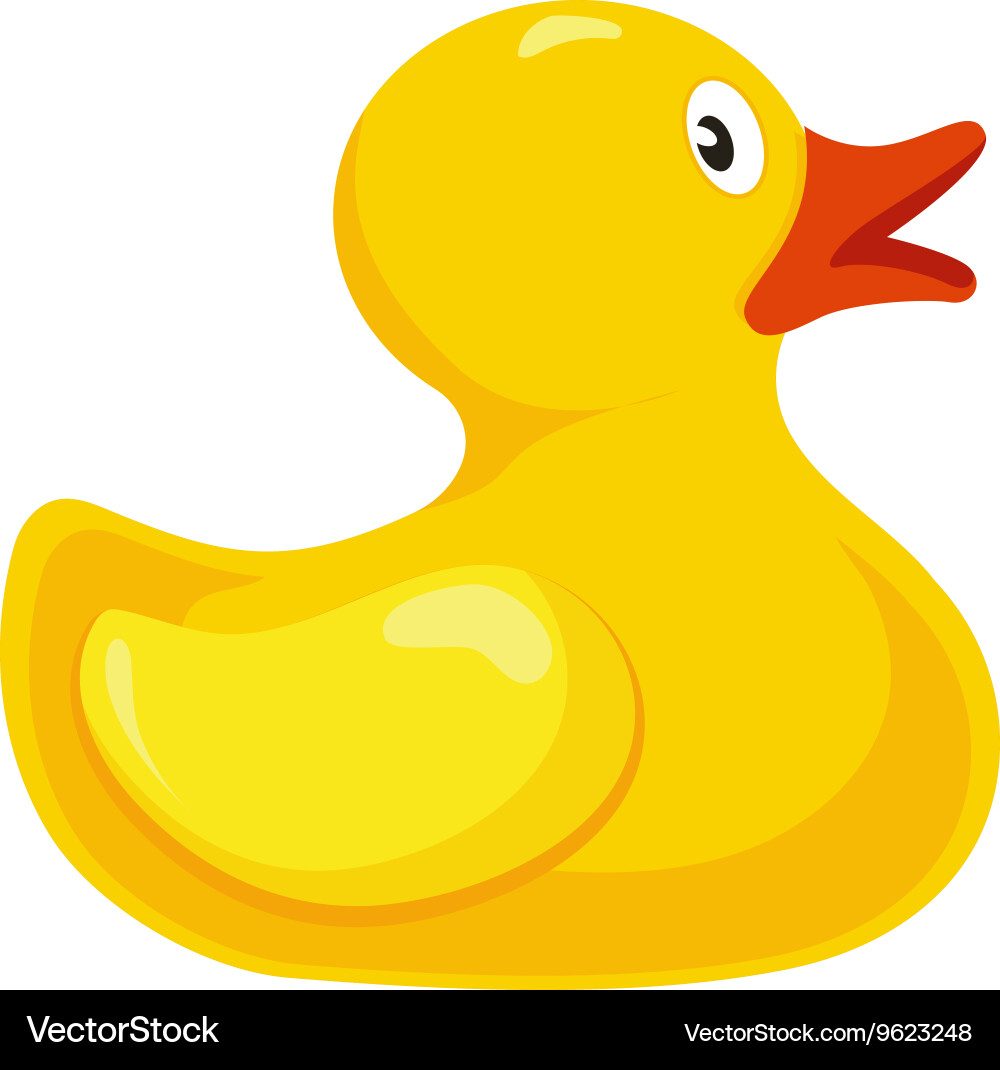 Rubber Duck - Isolated White Background vector image