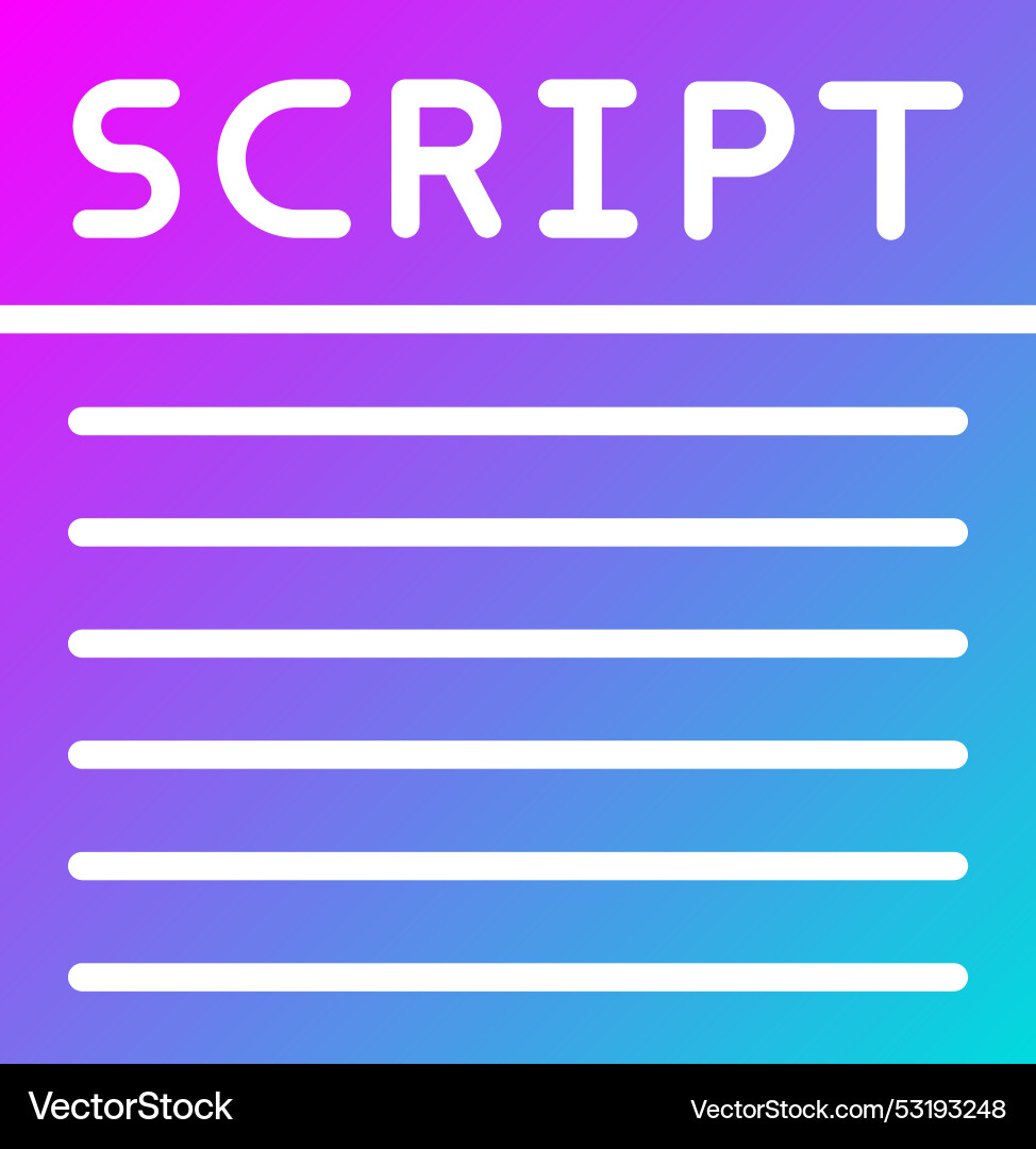 Script icon design Vector Image