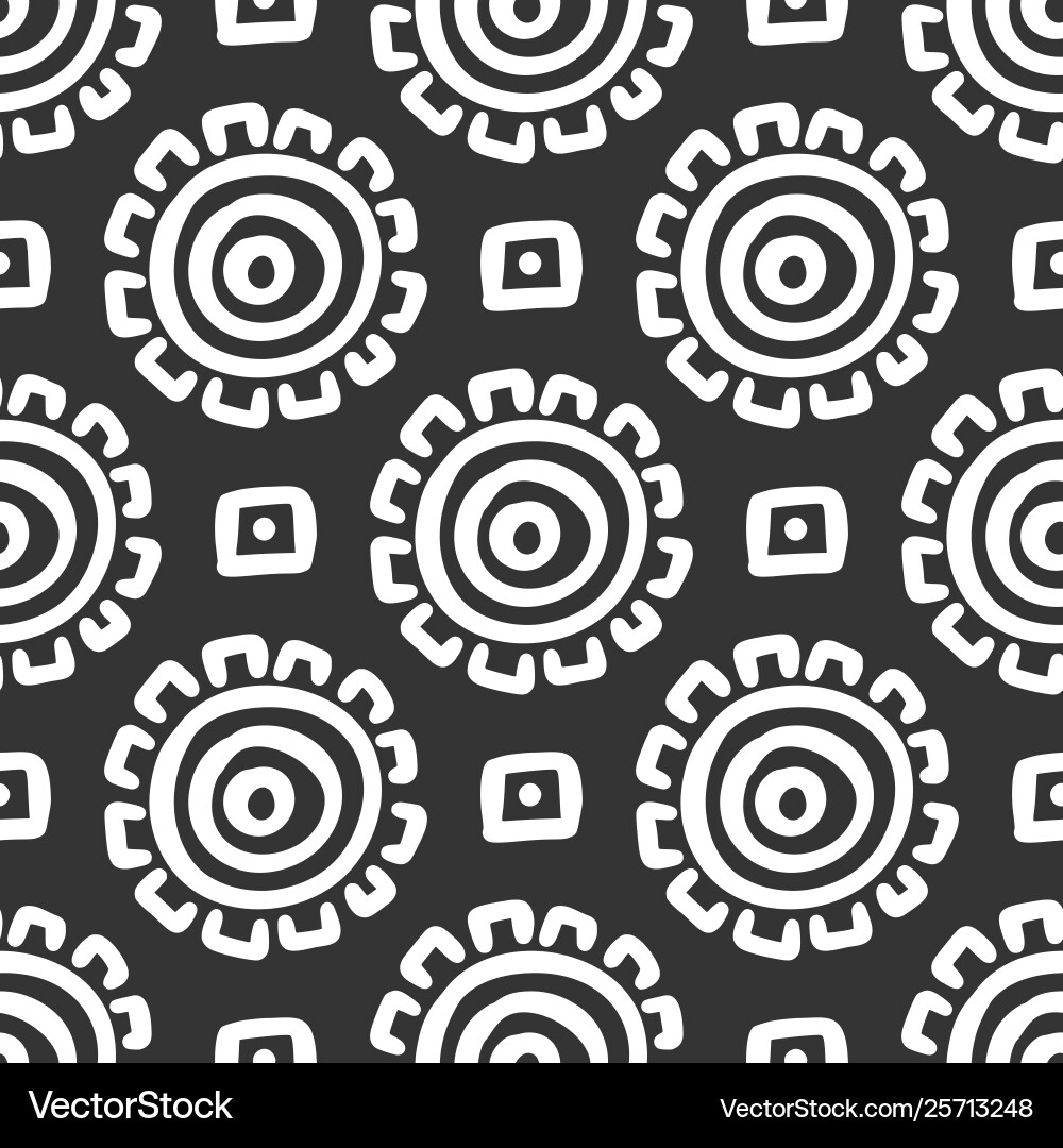 Seamless aztec pattern vector image