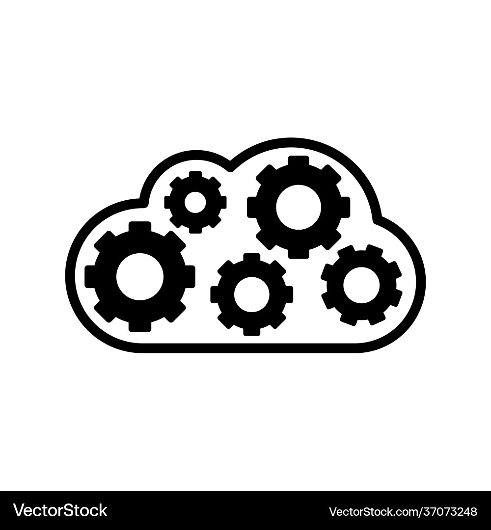 Serverless Cloud Computing Icon vector image