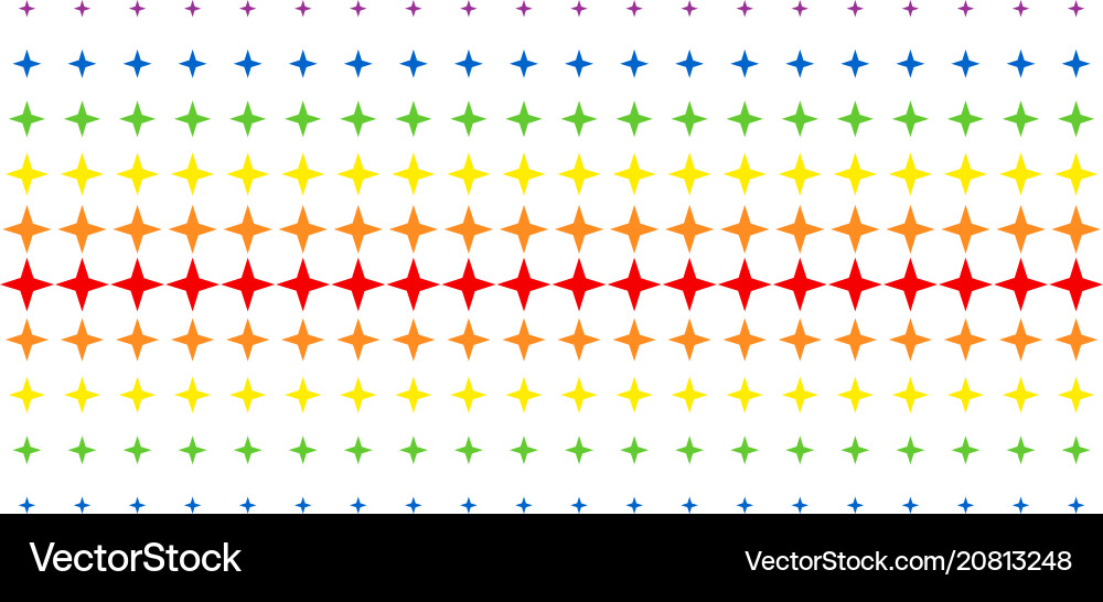 Space star shape halftone spectrum pattern Space star shape halftone spectrum pattern vector image