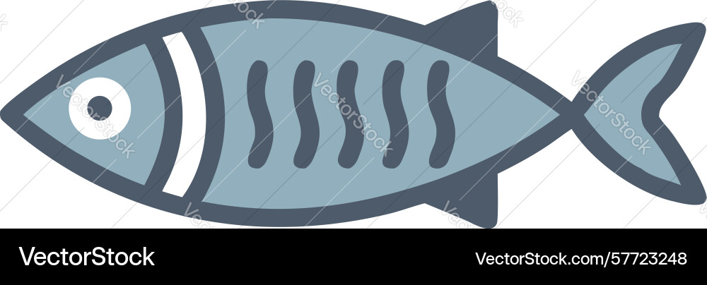 Stylized fish with dynamic wave pattern design vector image