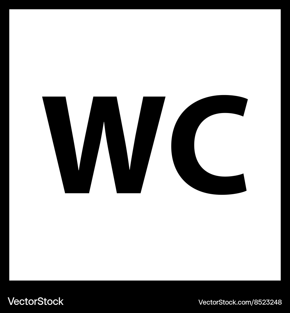Toilet Icon - WC Symbol – Royalty-Free Vector | VectorStock, image size:1000x1080