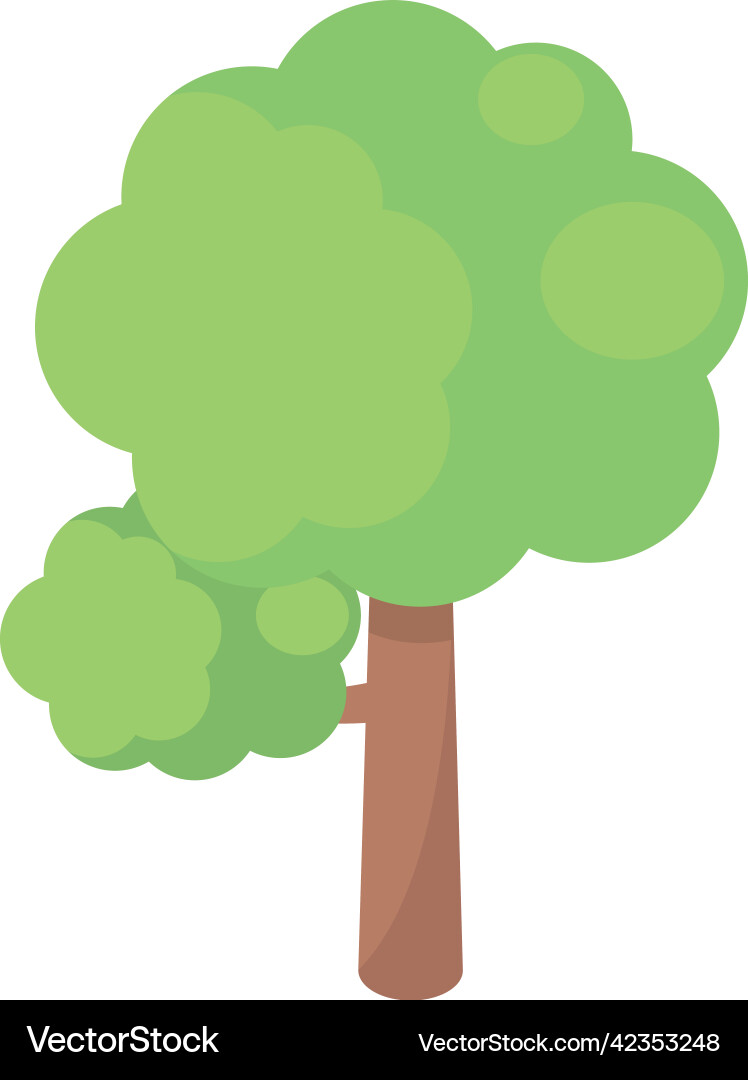 Tree flat icon Vector Image