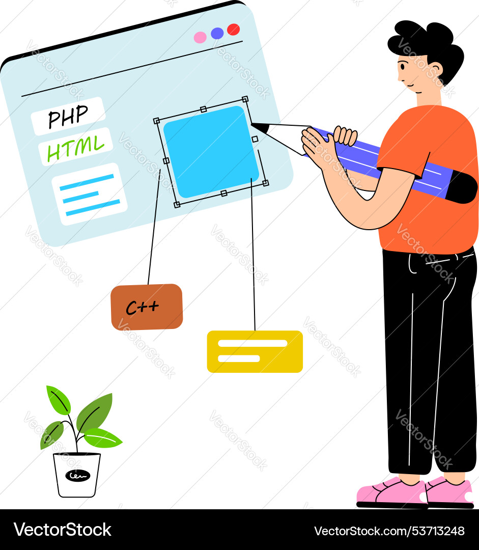 Web developer vector image