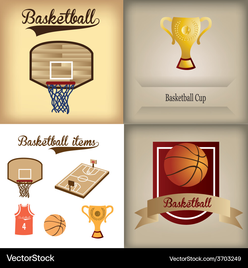 A set of labels and backgrounds with different bas Vector Image