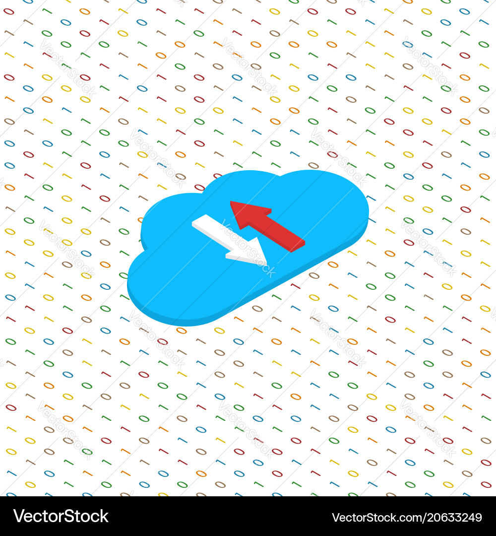 Abstract cloud of uploading information vector image