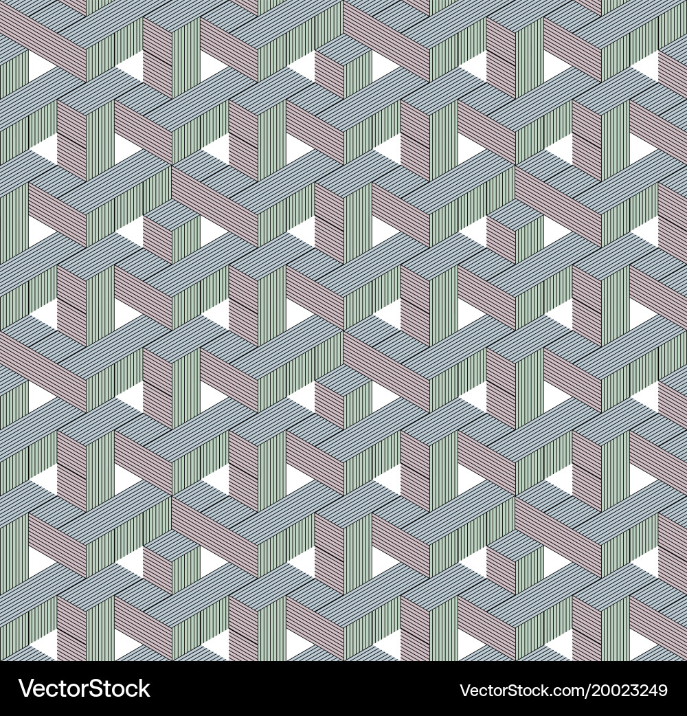 Abstract seamless surround pattern of cubes Vector Image