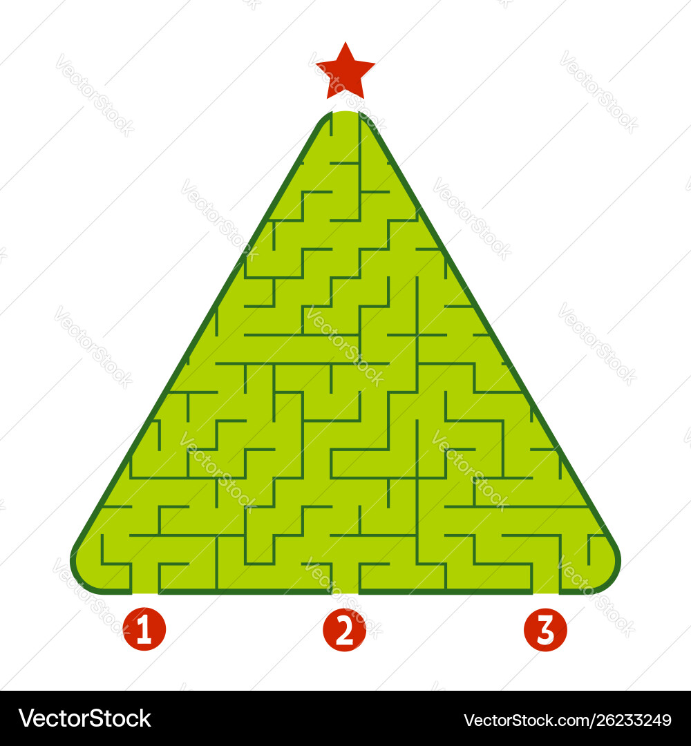 Abstract triangular labyrinth game for kids Vector Image