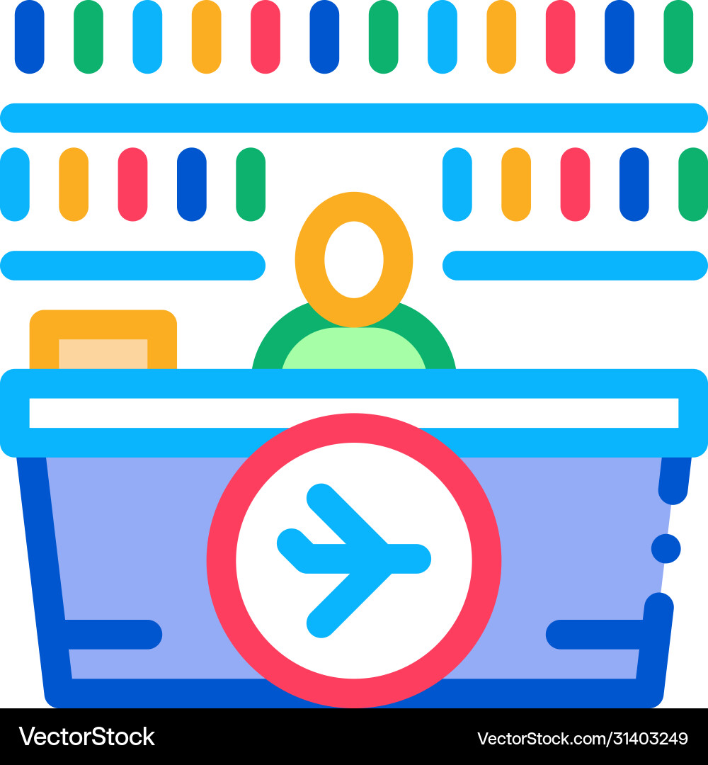 Appearance duty free counter icon Appearance duty free counter icon vector image