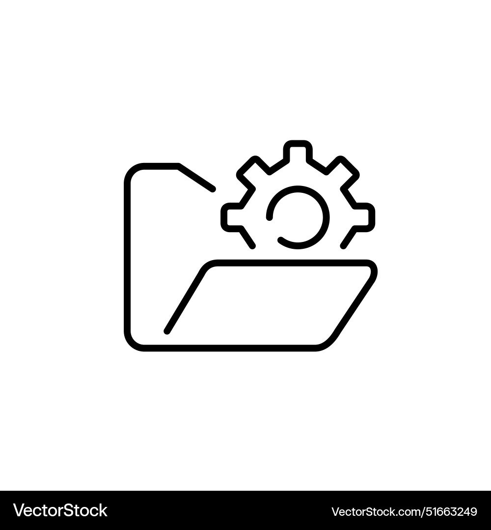 Dateiordner und Cogwheel Workflow Automation Dateiordner und Cogwheel Workflow Automation vektorbild