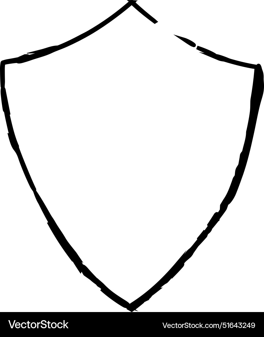 Frame shield texture element outline border vector image