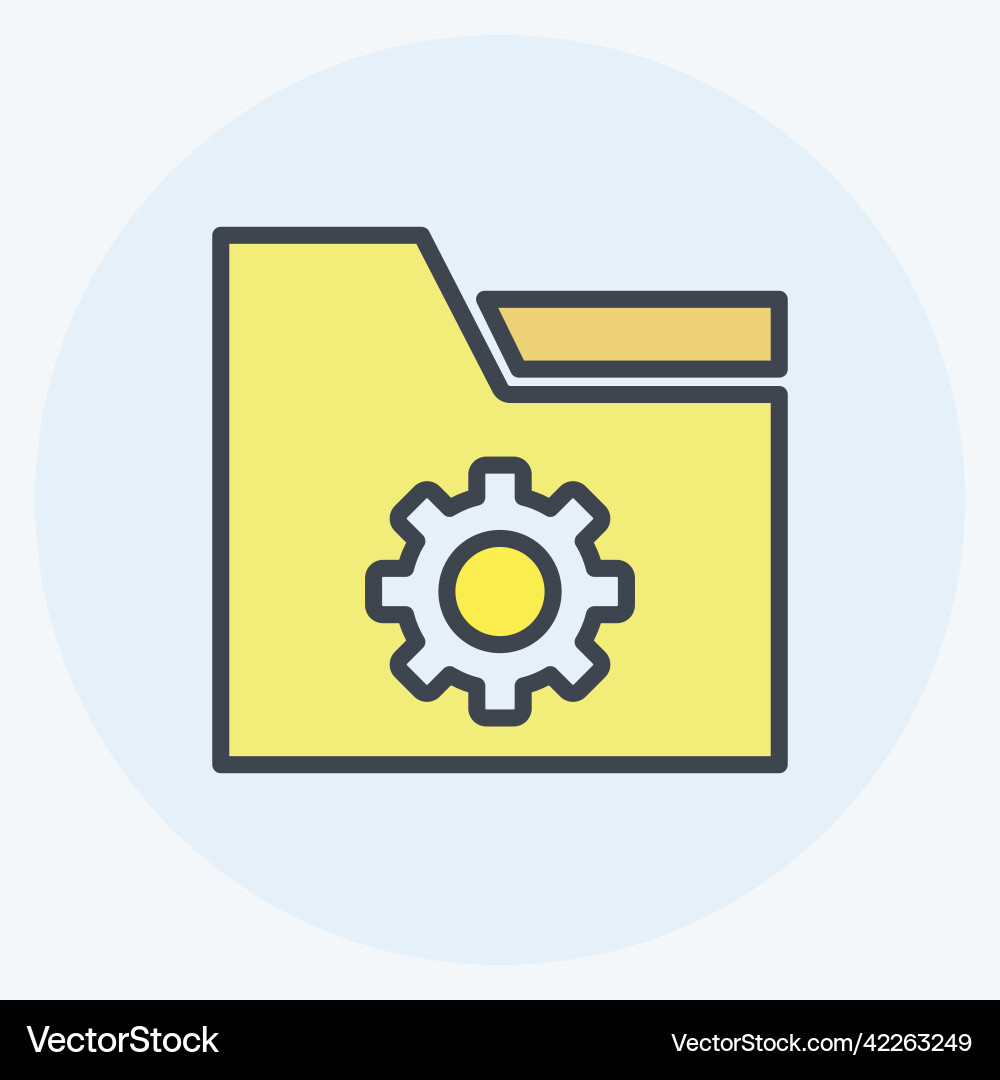 Icon folder settings suitable for user interface Icon folder settings suitable for user interface vector image