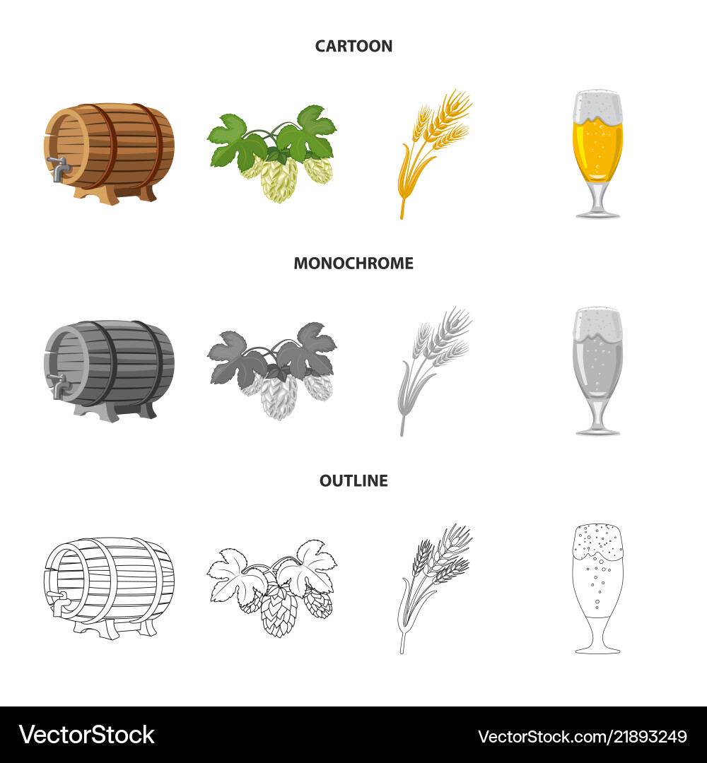 Isolated object of pub and bar logo set Isolated object of pub and bar logo set vector image