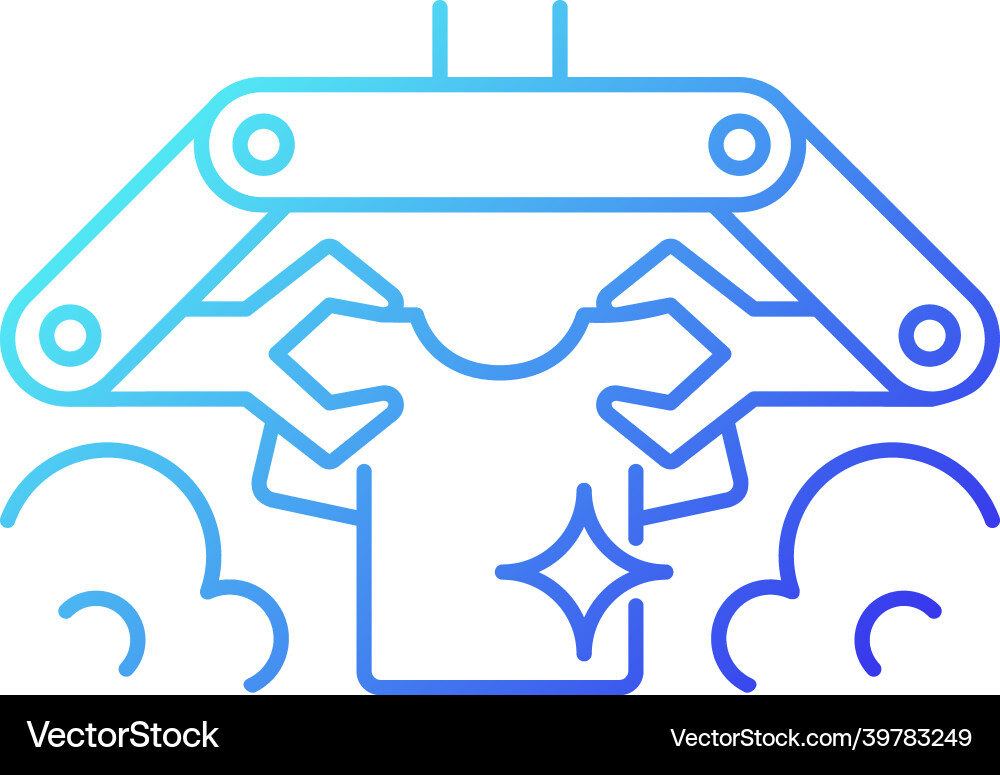 Laundry robot gradient linear icon Laundry robot gradient linear icon vector image