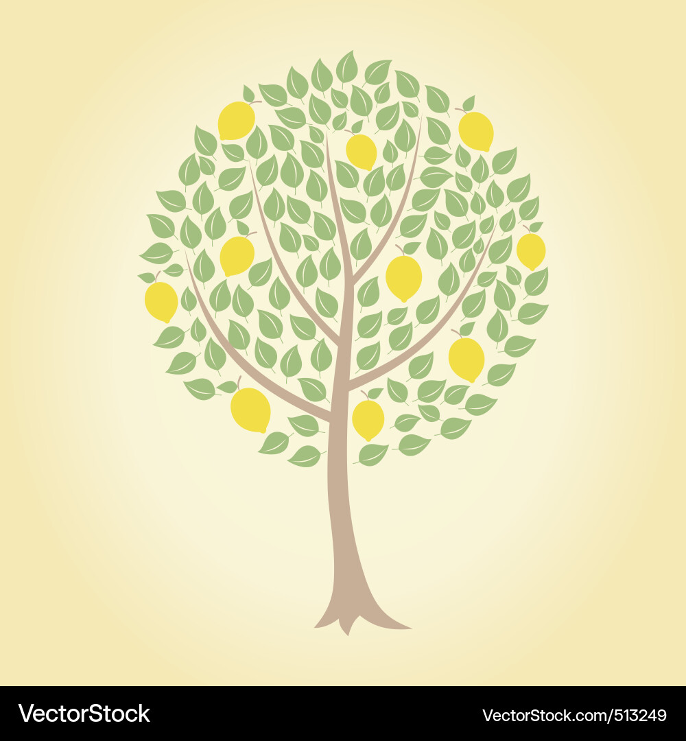Lemon Tree Vector Image