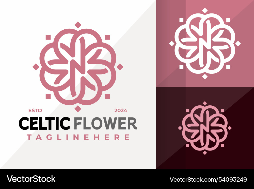 Letter n celtic decorative logo icon design Letter n celtic decorative logo icon design Vector Image