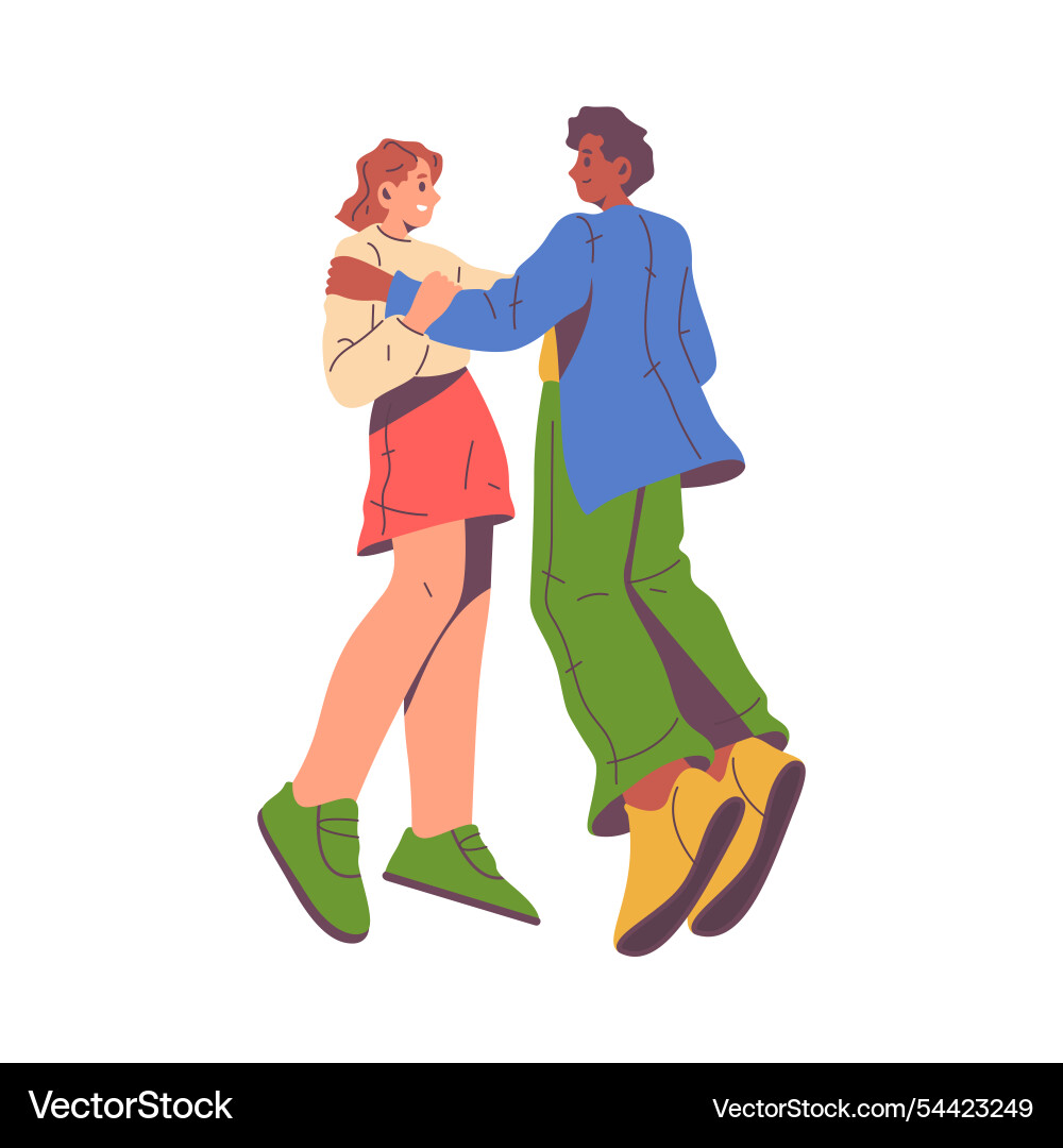 Man and woman hugging smiling Royalty Free Vector Image