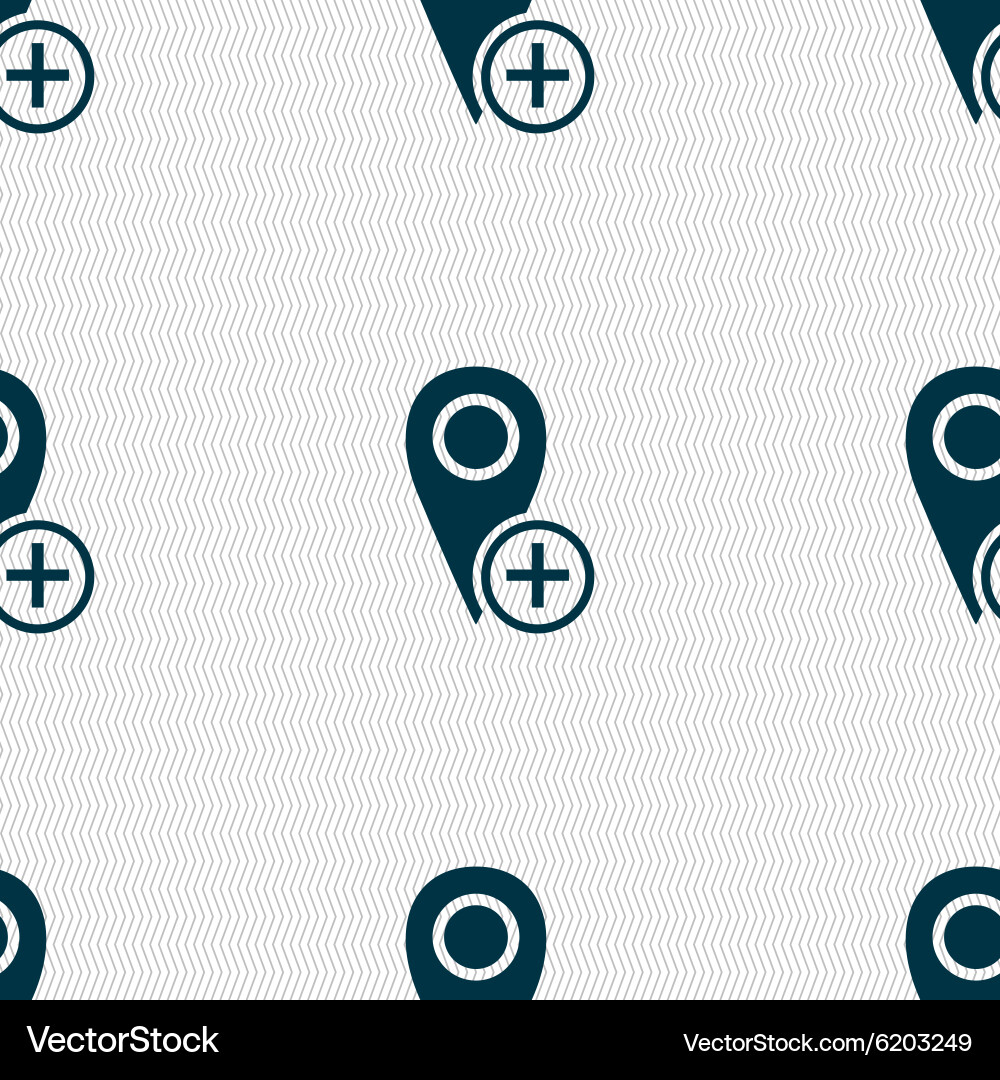 Map pointer icon sign seamless abstract background Vector Image