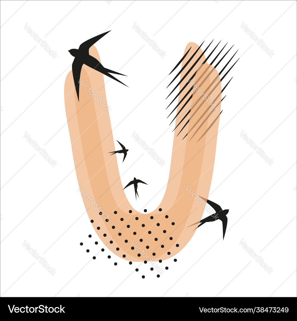Minimalistic pattern an oriental style in form u Minimalistic pattern an oriental style in form u vector image