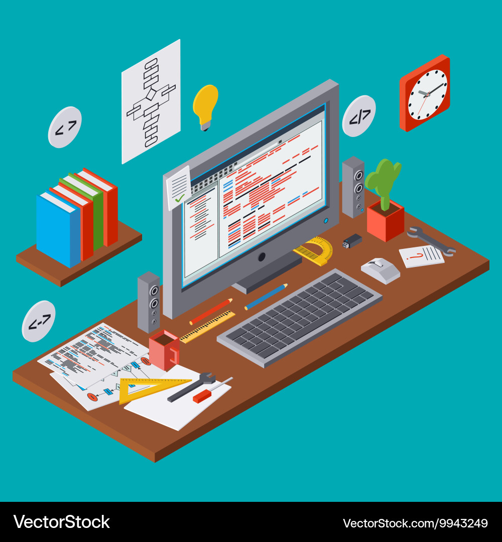 Program coding concept vector image
