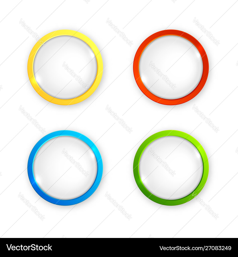Set colorful icons buttons for your design Set colorful icons buttons for your design vector image