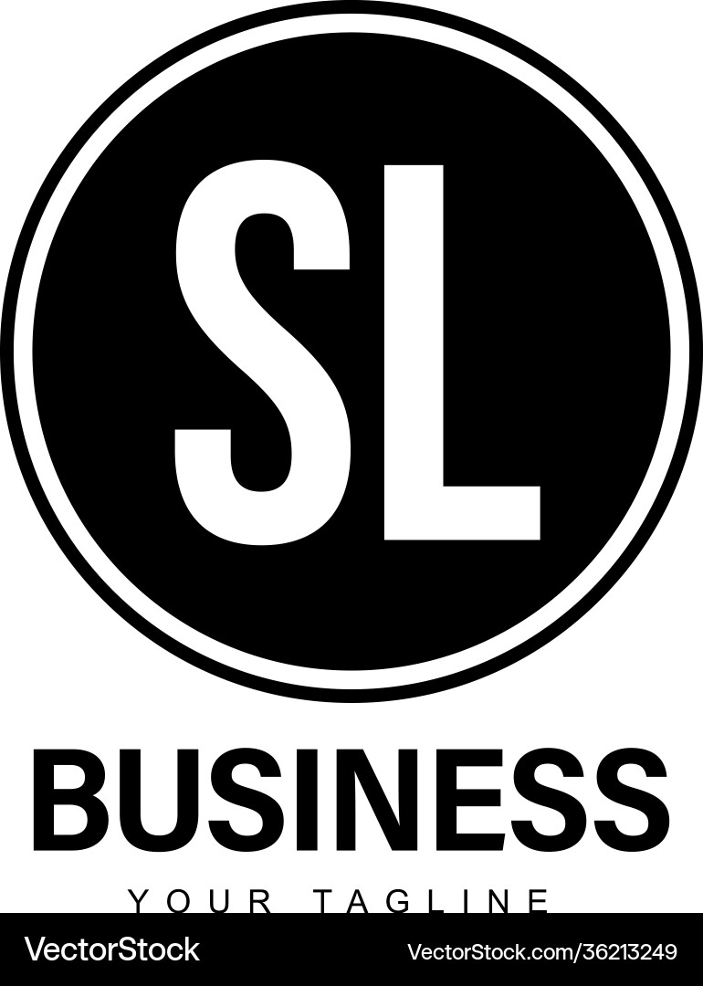 Sl initial a logo design with abstract style Sl initial a logo design with abstract style vector image