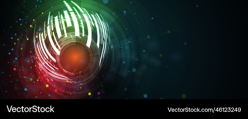 Technology data background idea of global Vector Image