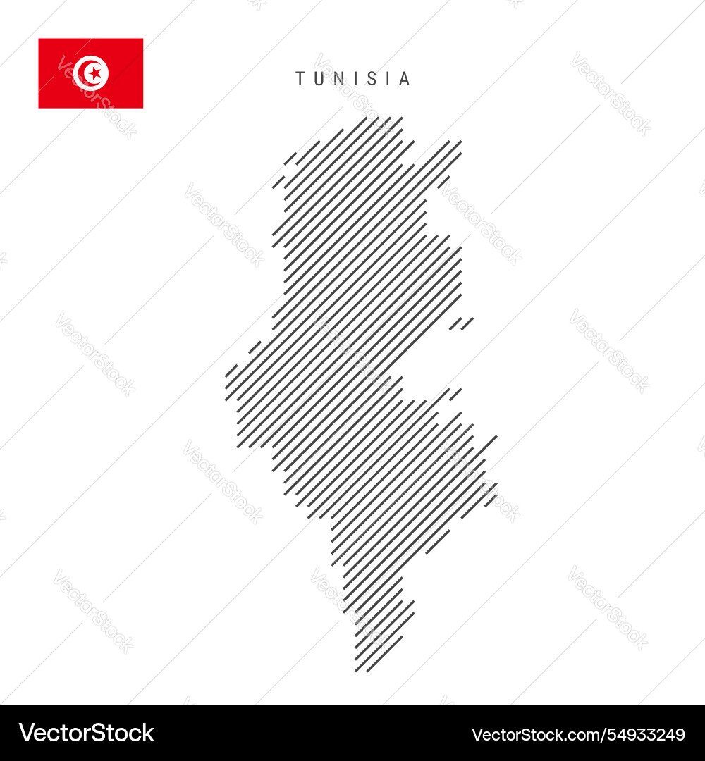 Tunisia map from pattern of black slanted parallel Tunisia map from pattern of black slanted parallel Vector Image