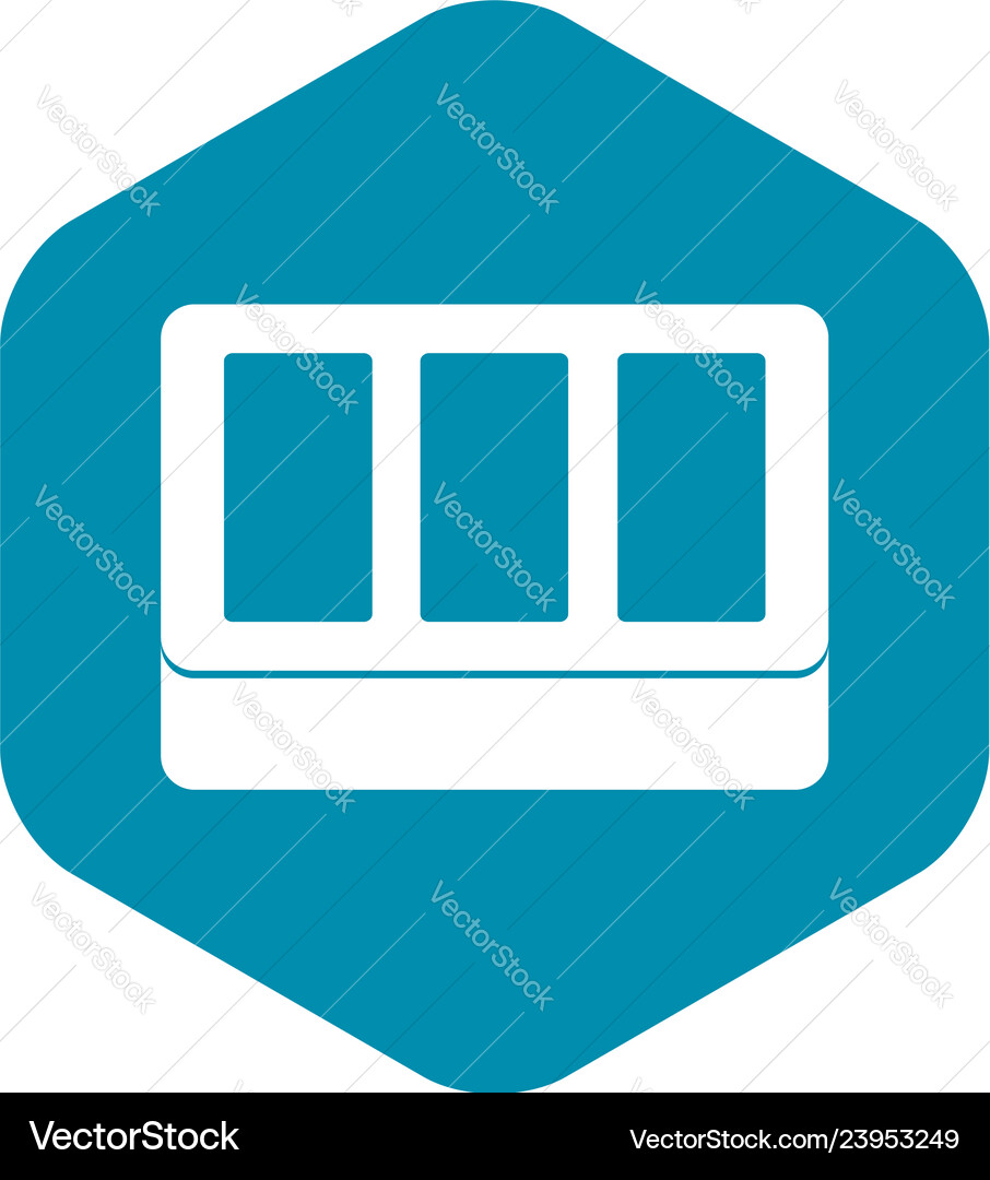 White window frame icon simple style White window frame icon simple style Vector Image