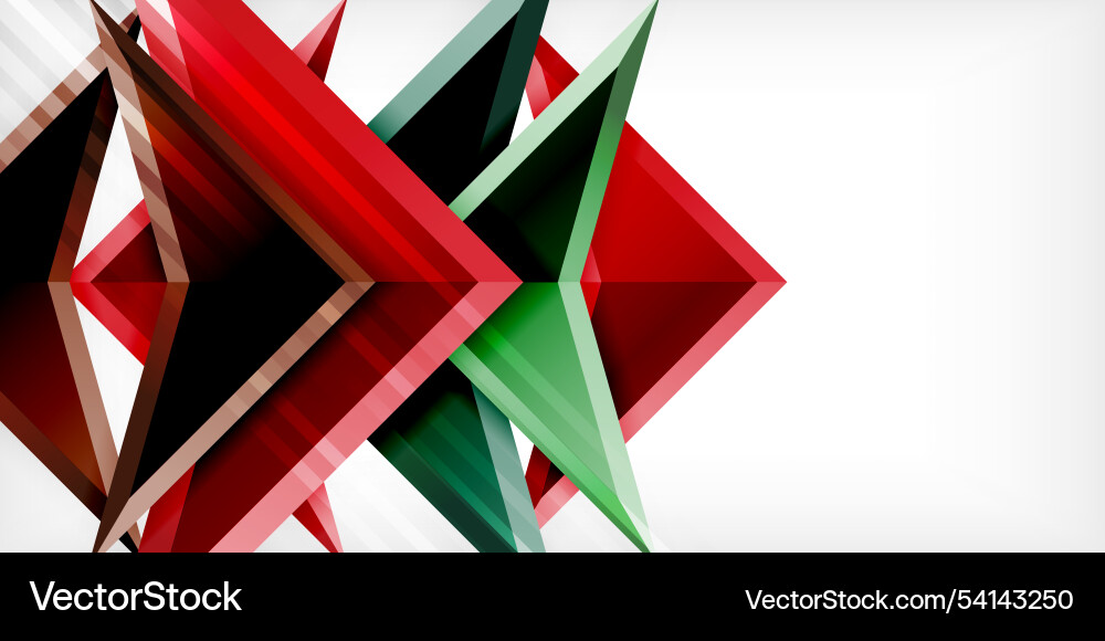 Abstract background color triangles and arrows Vector Image