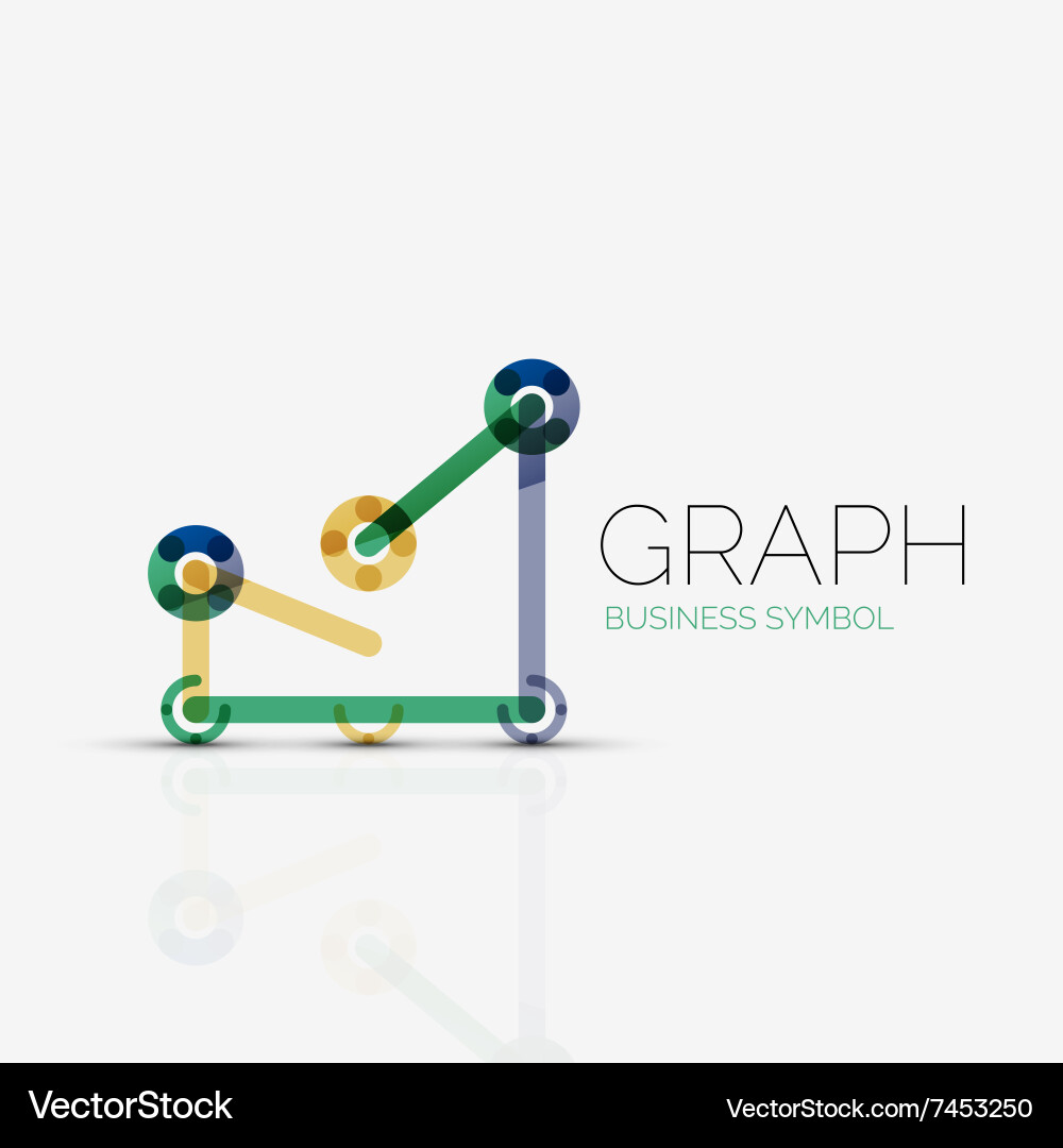 Abstract logo idea linear chart or graph Vector Image