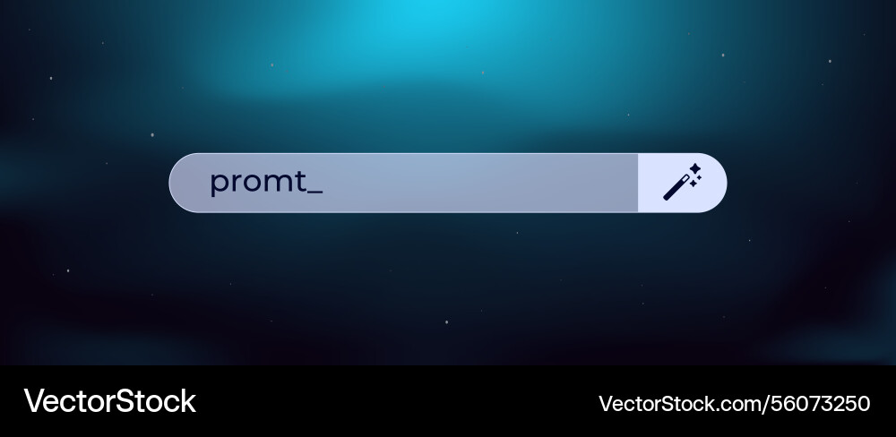 Ai interface with editable search bar vector image