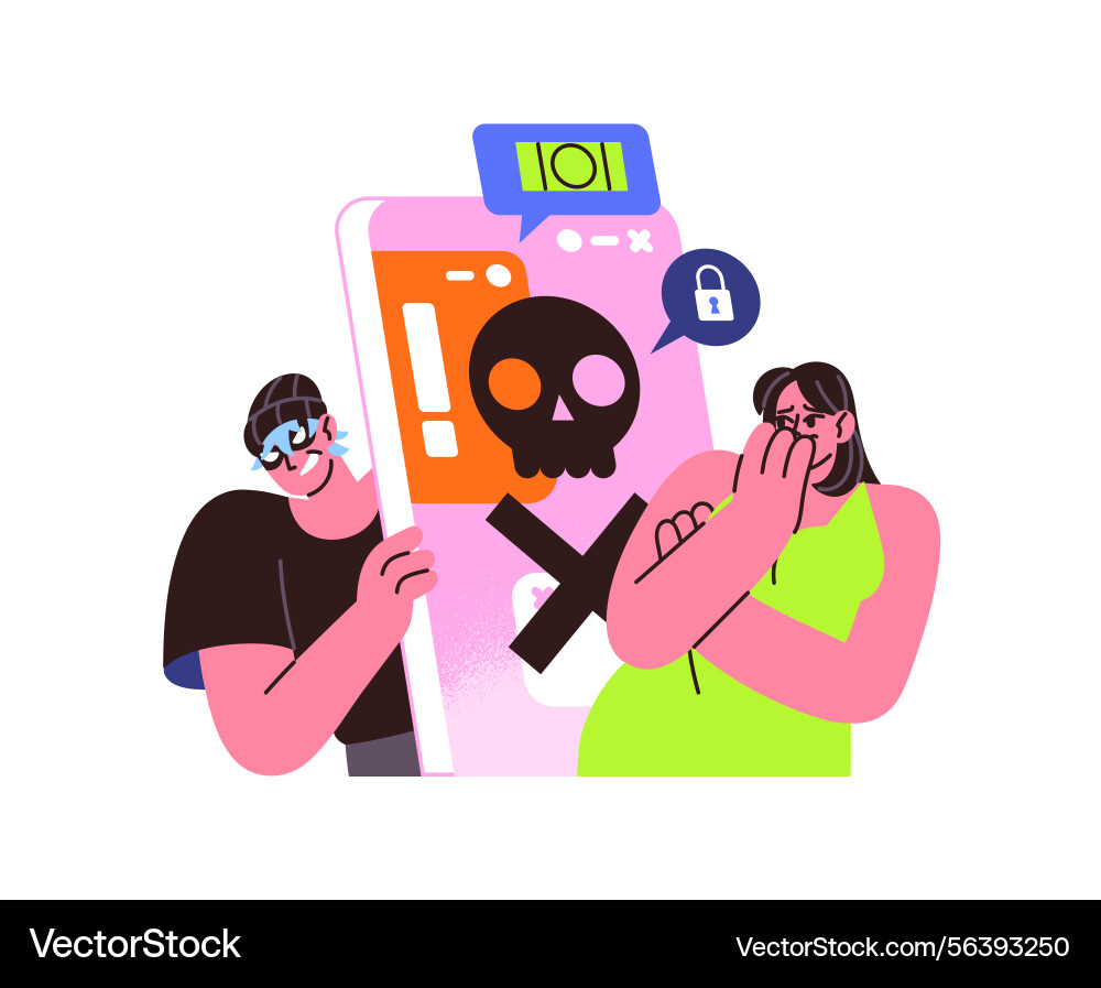 Concept of hacking cyber crime in the internet Vector Image