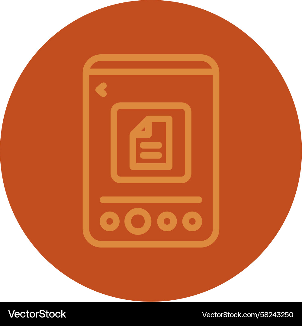 Document Line Icon - Multi Color Vector Image