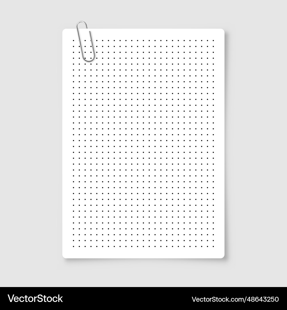 Dotted graph paper with grid polka dot pattern vector image