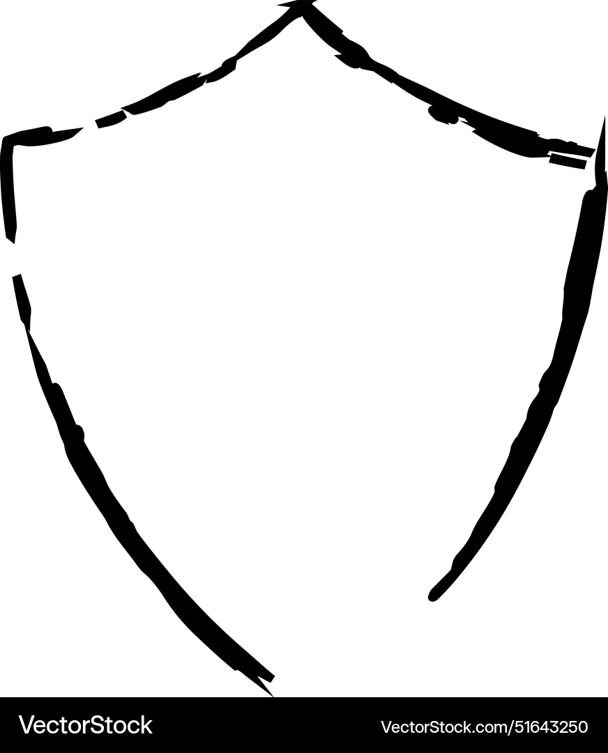 Frame shield texture element outline border Frame shield texture element outline border vector image