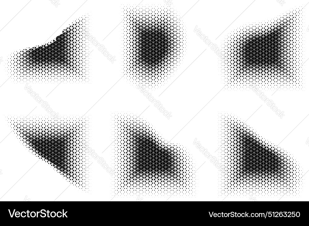 Halftone triangle pattern reprographic technique vector image