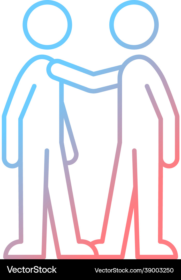 Haptic communication gradient linear icon Haptic communication gradient linear icon vector image