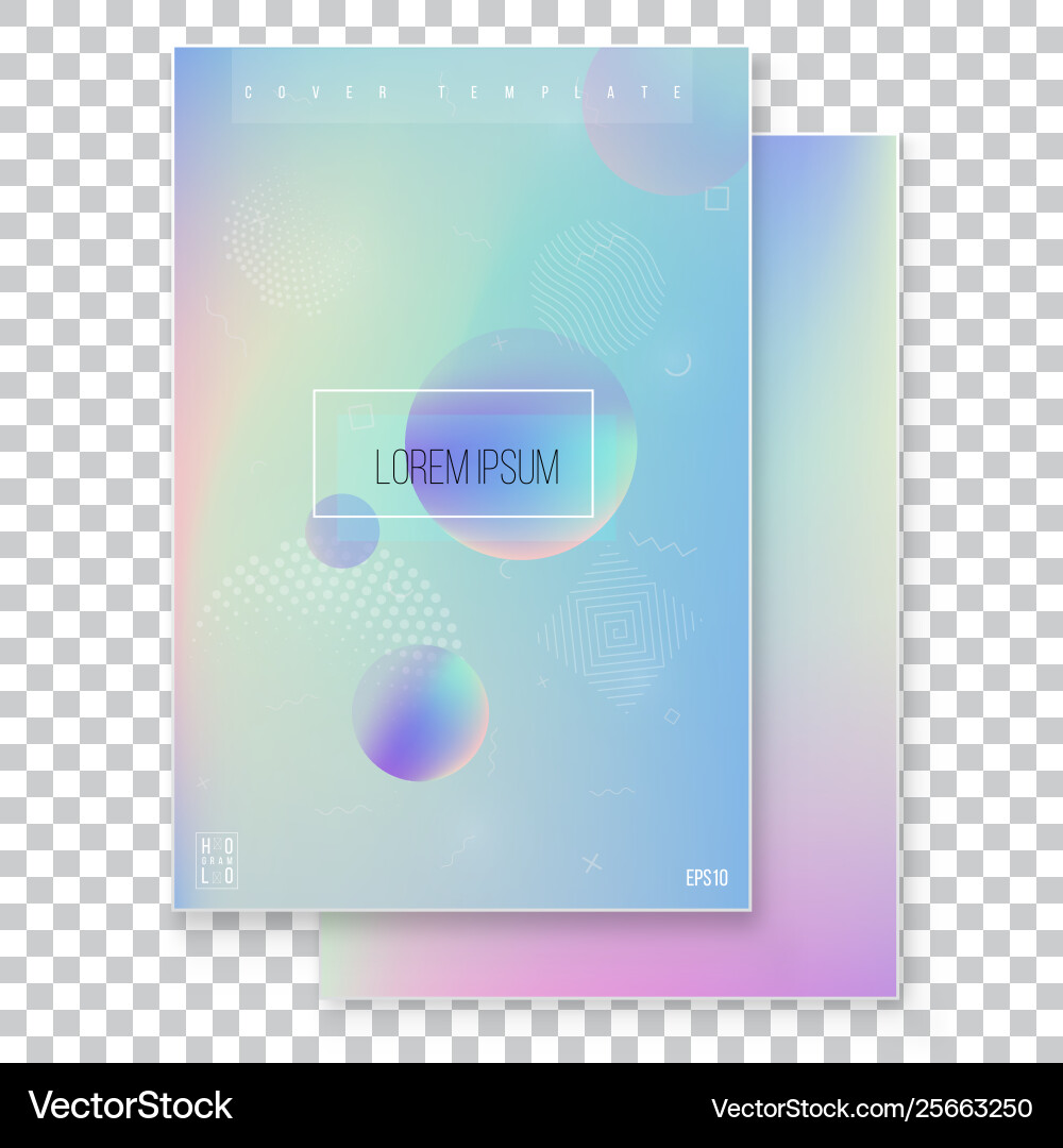 Holographische Papier Magie Folie Marmor Abdeckung Set Vektorbild