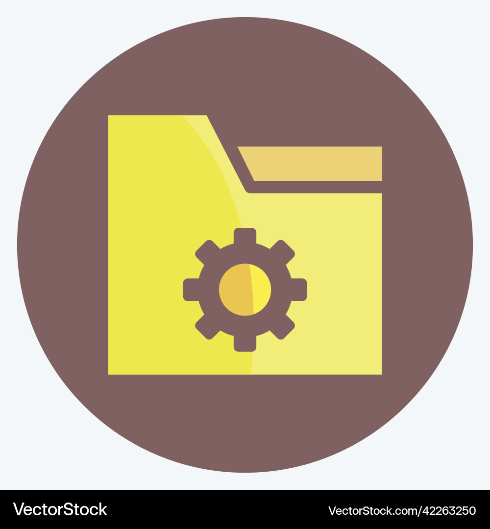 Icon folder settings suitable for user interface Icon folder settings suitable for user interface vector image