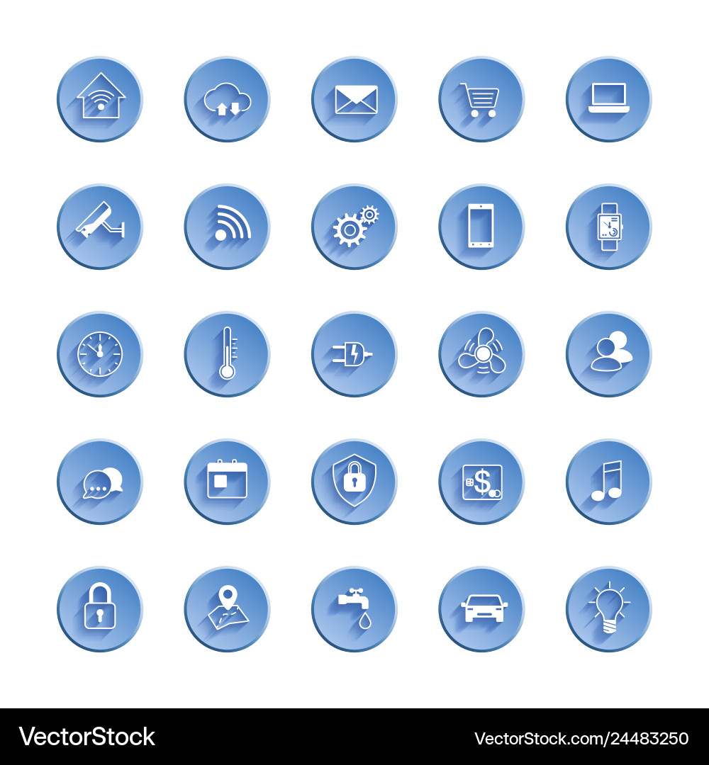 Internet of things web icon set Internet of things web icon set vector image