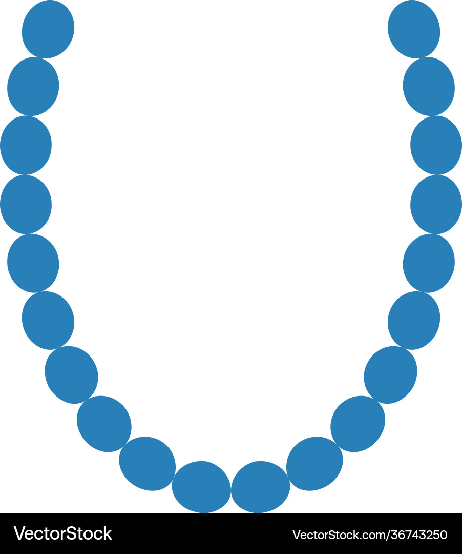 Necklace flat icon vector image