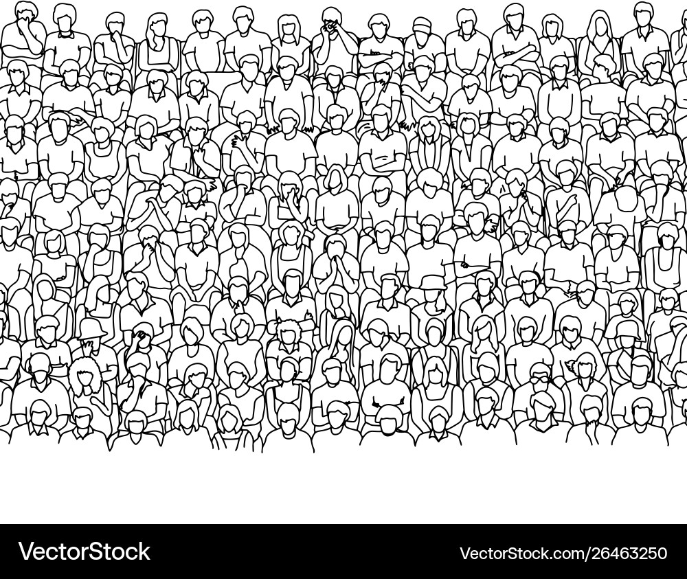 Nine lines people sitting on stadium Nine lines people sitting on stadium vector image