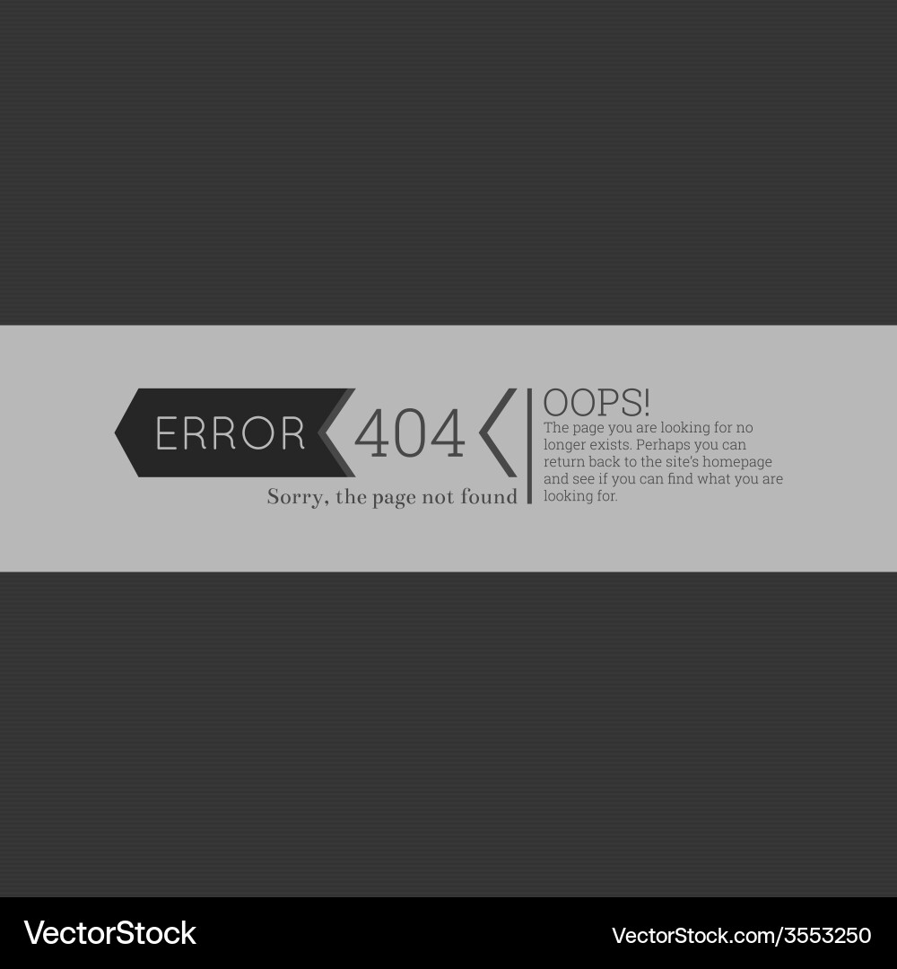 Oops 404 error sorry page not found vector image