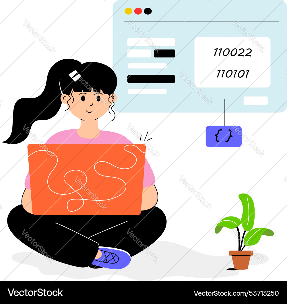 Php-Codierung Vektorbild